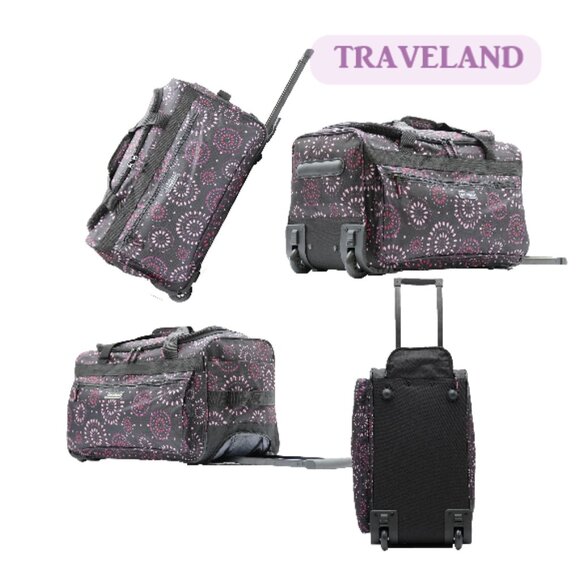 🆕Traveland Fireworks Multi-Pocket  21" Rolling Duffle 🆕SHIPS FAST 😮‍💨⚡🚚 - Picture 1 of 15